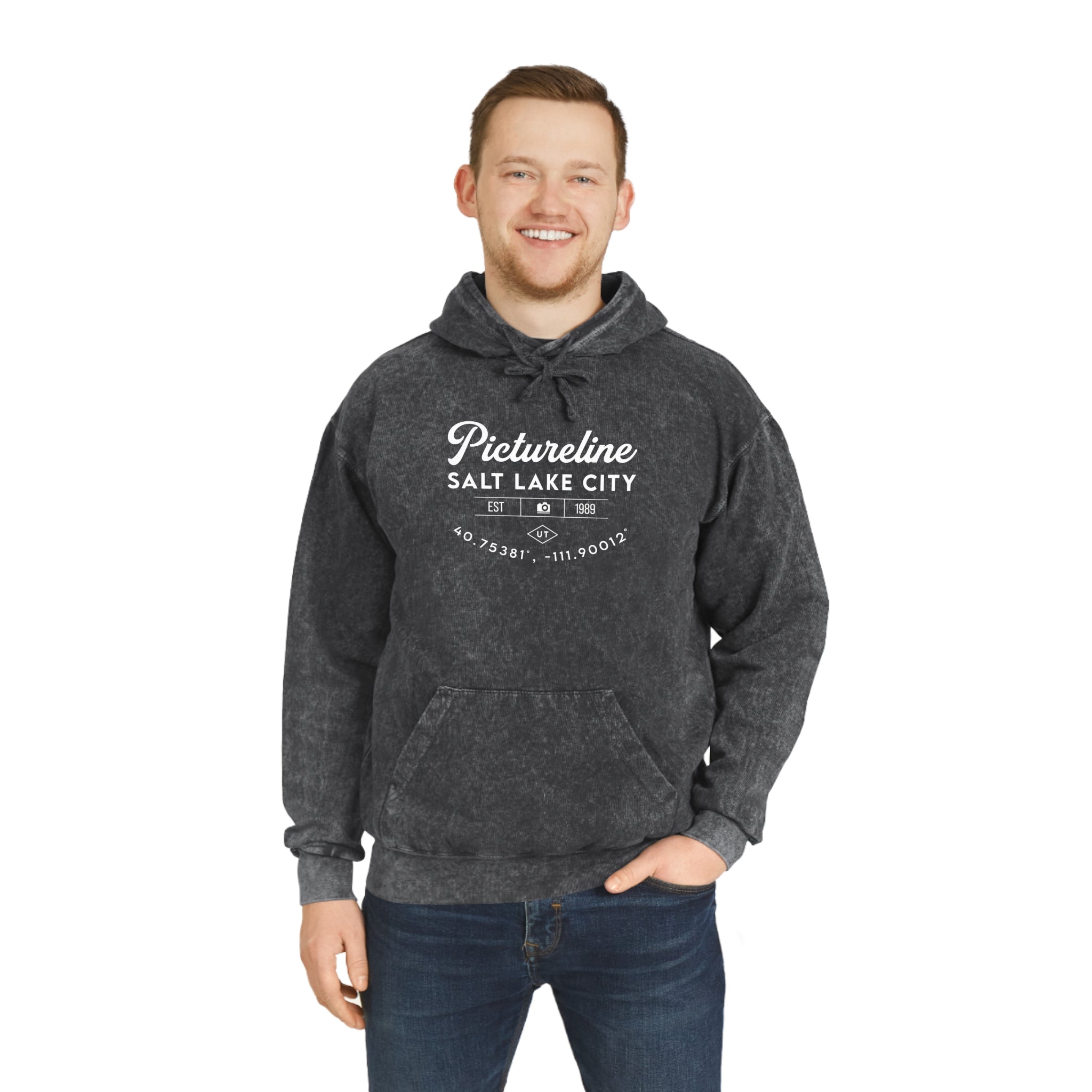 Old School Pictureline Unisex Mineral Wash Hoodie