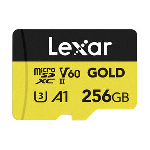 Lexar 256GB Professional GOLD UHS-II microSDXC (V60) Memory Card