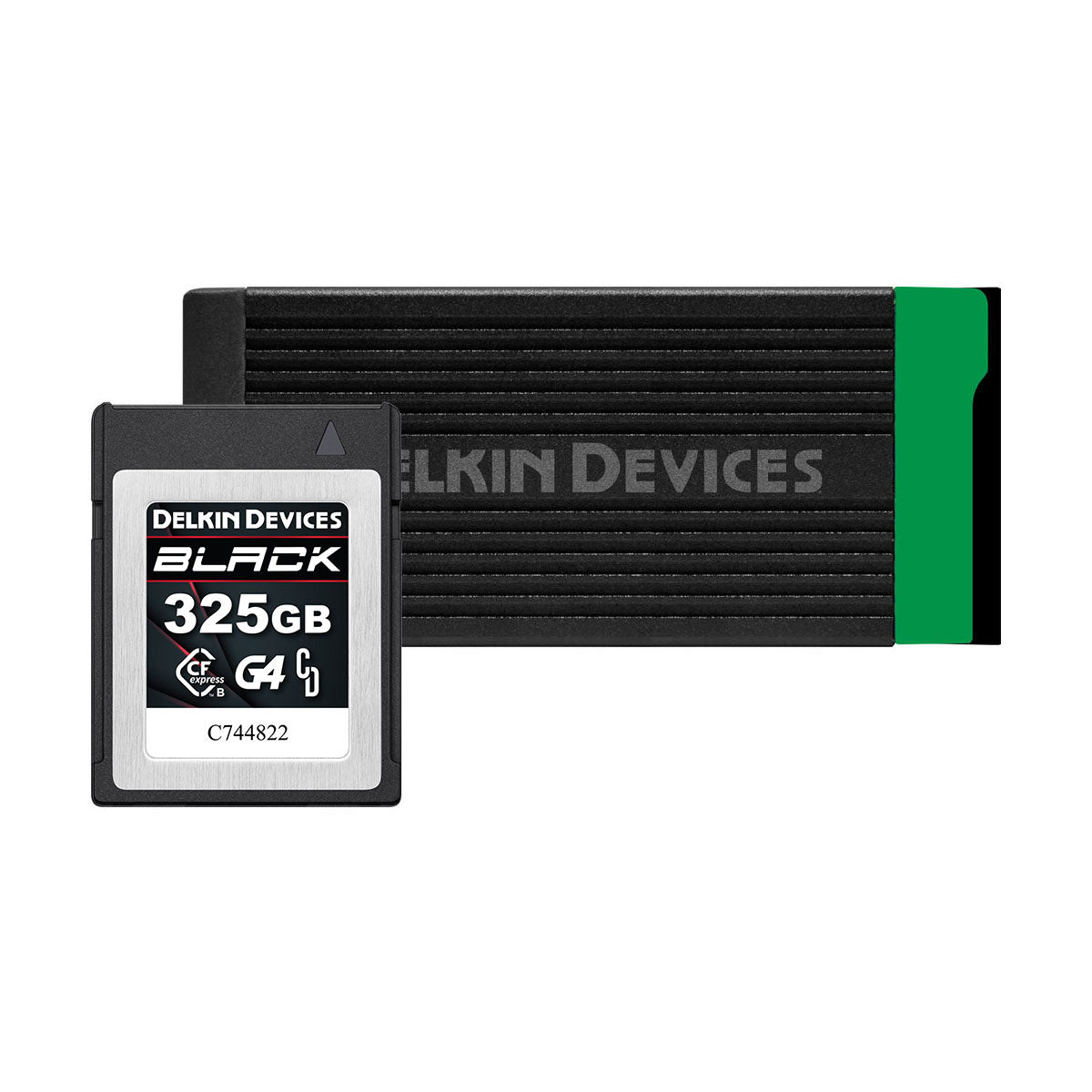 Delkin BLACK 325GB G4 CFexpress Type B Memory Card with USB 3.2 CFexpr