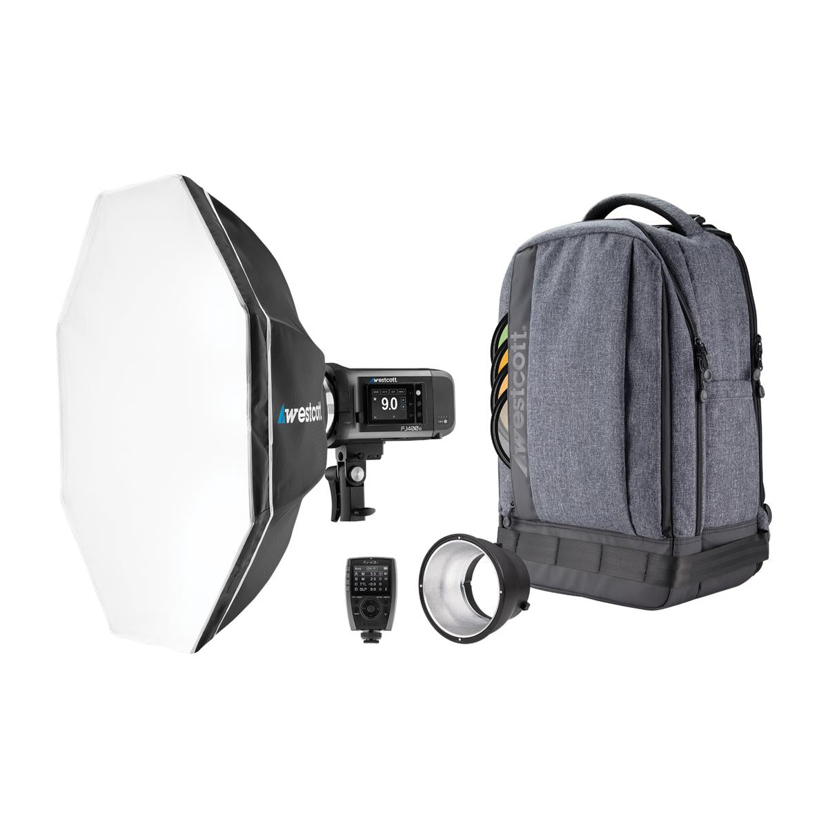 Westcott FJ400 II Strobe 1-Light Backpack Kit with FJ-X3 S Wireless Trigger for Sony Cameras