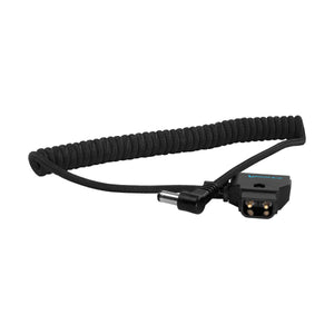 Kondor Blue Coiled D-Tap to 2.5mm DC Right Angle Cable (Canon C70/Atomos)