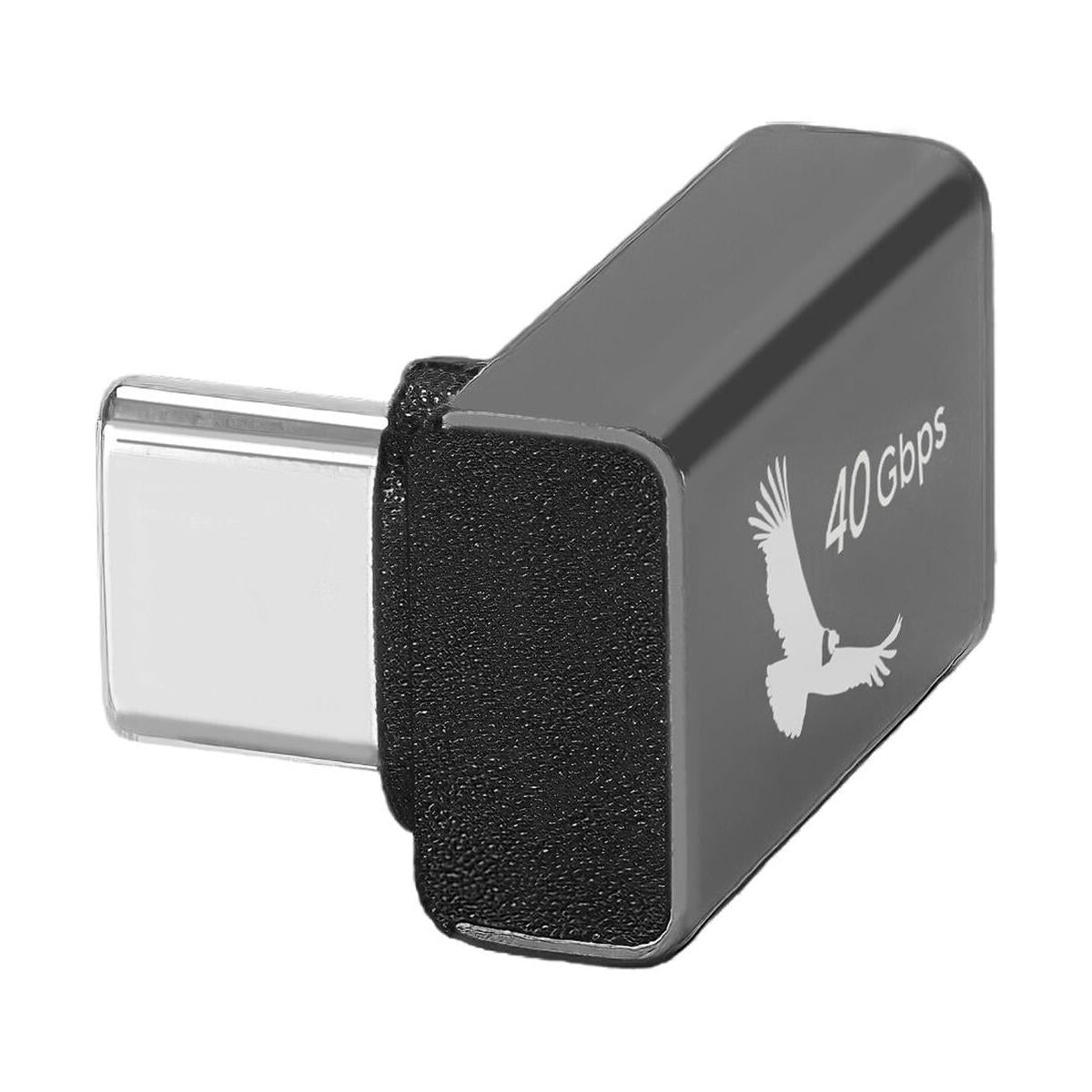 Kondor Blue USB-C Right-Angle Adapter for 8K Data and 100W PD