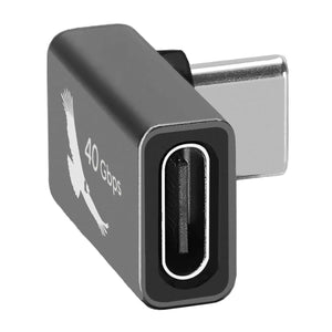 Kondor Blue USB-C Right-Angle Adapter for 8K Data and 100W PD