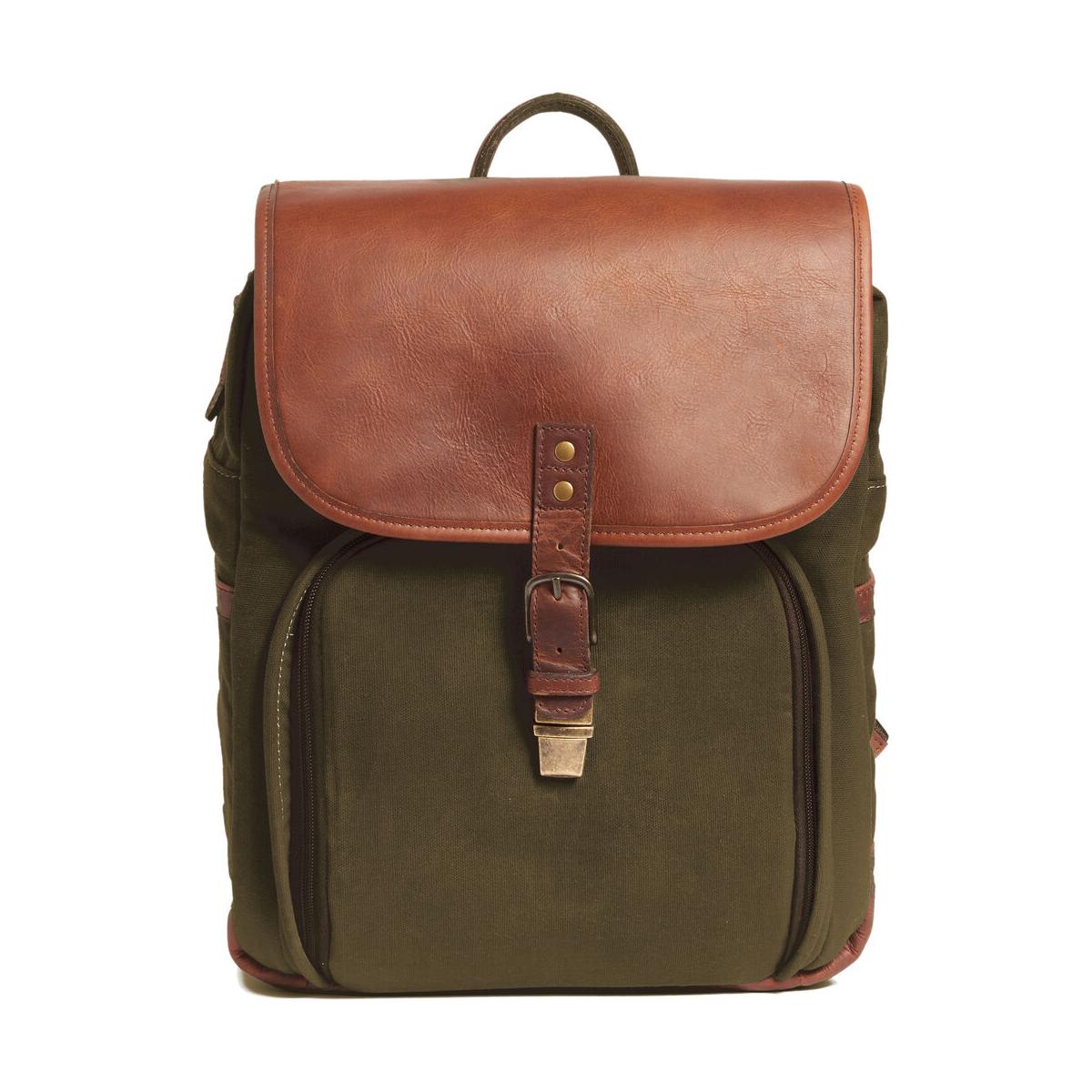 ONA Monterey Olive / Antique Cognac Backpack