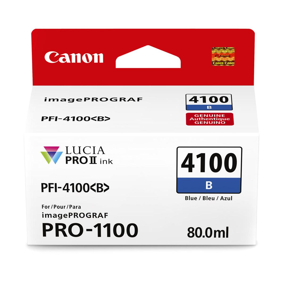 Canon PFI-4100 Blue Pigment Ink Tank 80mL (PRO-1100)