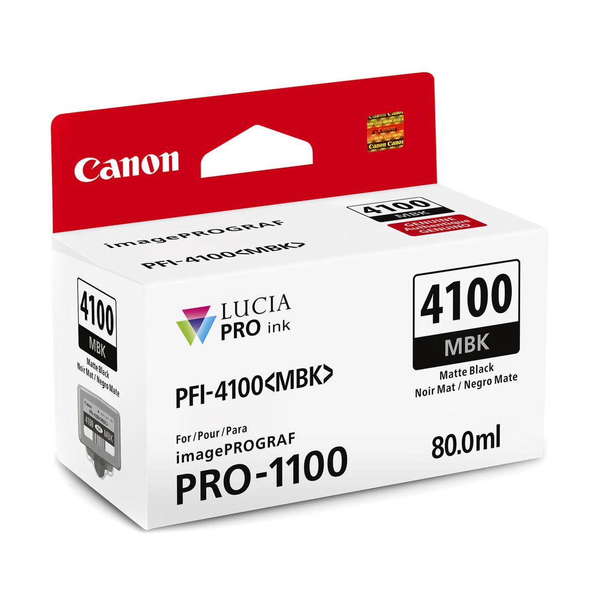 Canon PFI-4100 Matte Black Pigment Ink Tank 80mL (PRO-1100)