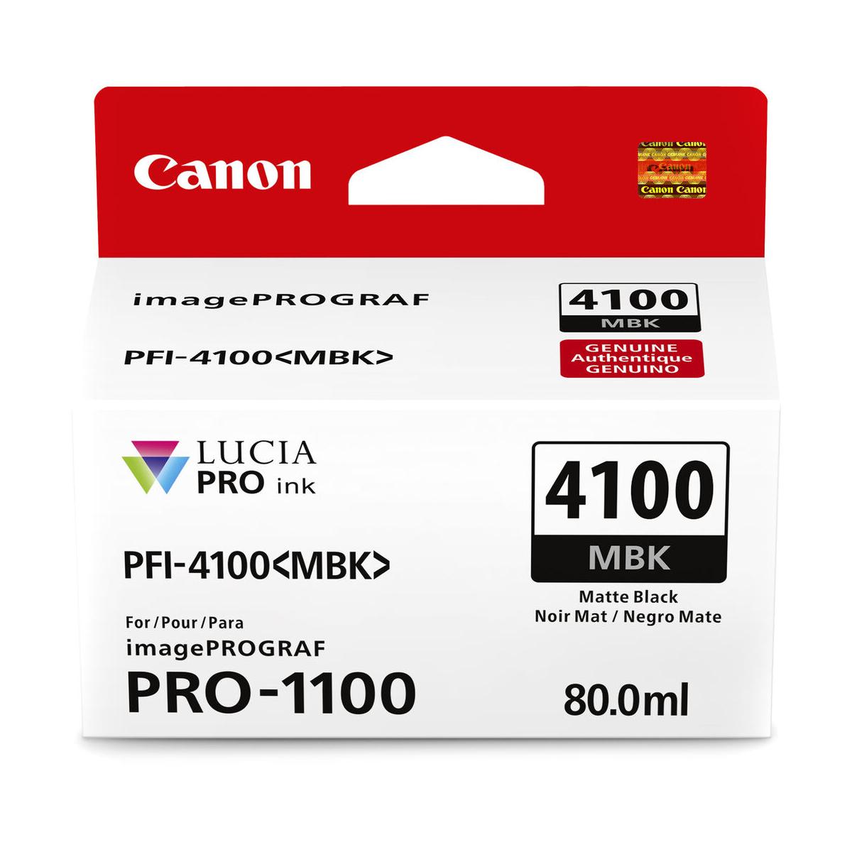 Canon PFI-4100 Matte Black Pigment Ink Tank 80mL (PRO-1100)