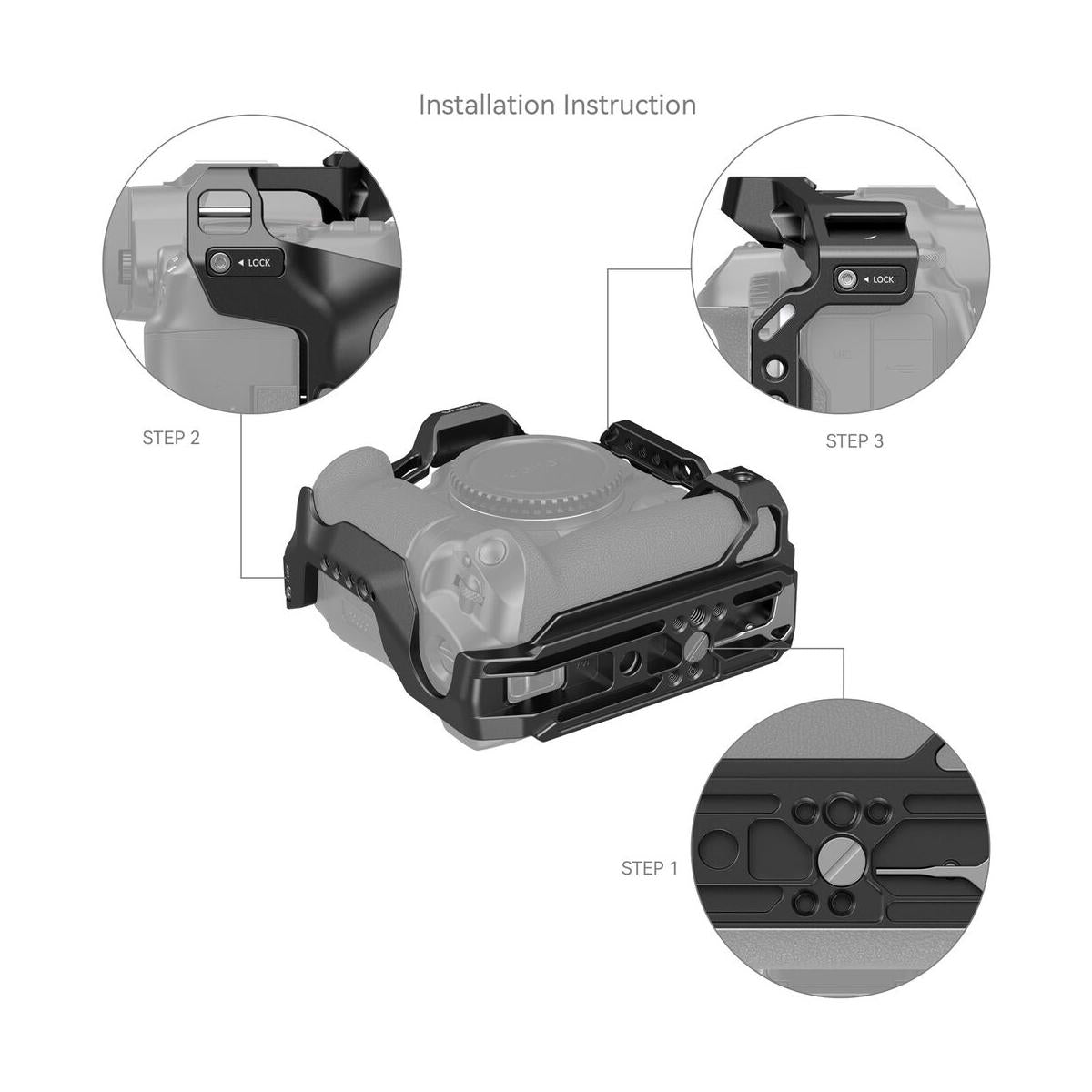 SmallRig Camera Cage for Select Canon Cameras with BG-R10 Grip