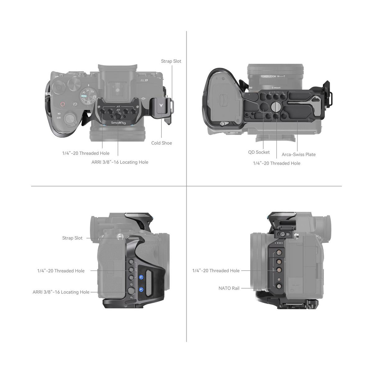 SmallRig "Rhinoceros" Advanced Cage Kit for Sony A7RV / A7IV / A7SIII