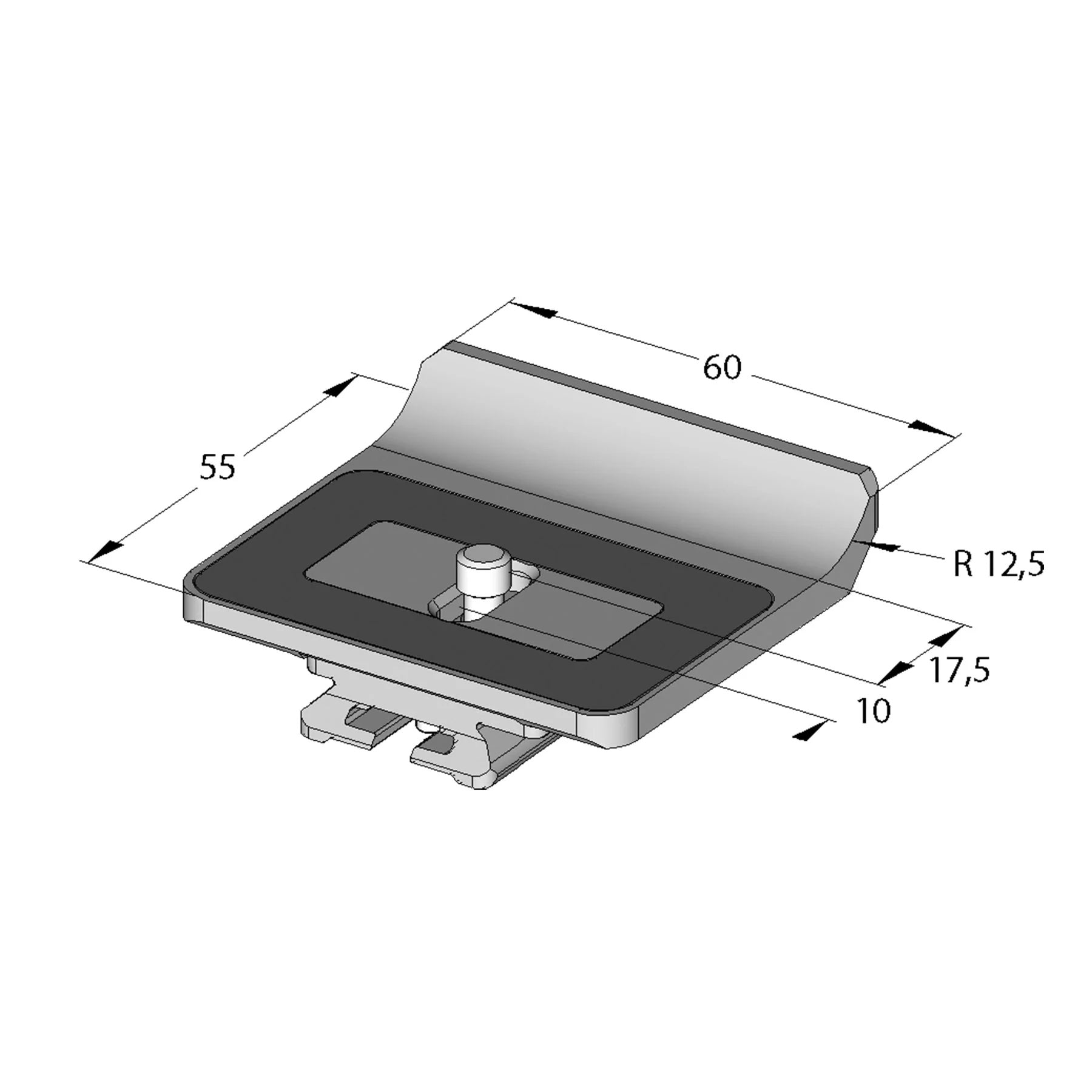 Arca-Swiss Variokit monoballFix Anti-twist Curved Edge Cameraplate