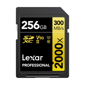 Lexar 256GB Professional 2000x UHS-II SDXC (V90) Memory Card