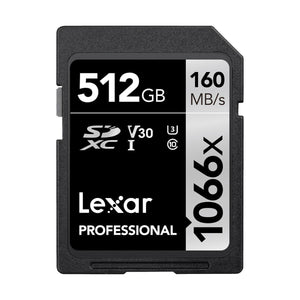 Lexar 512GB Professional 1066x UHS-I SDXC (V30) Memory Card