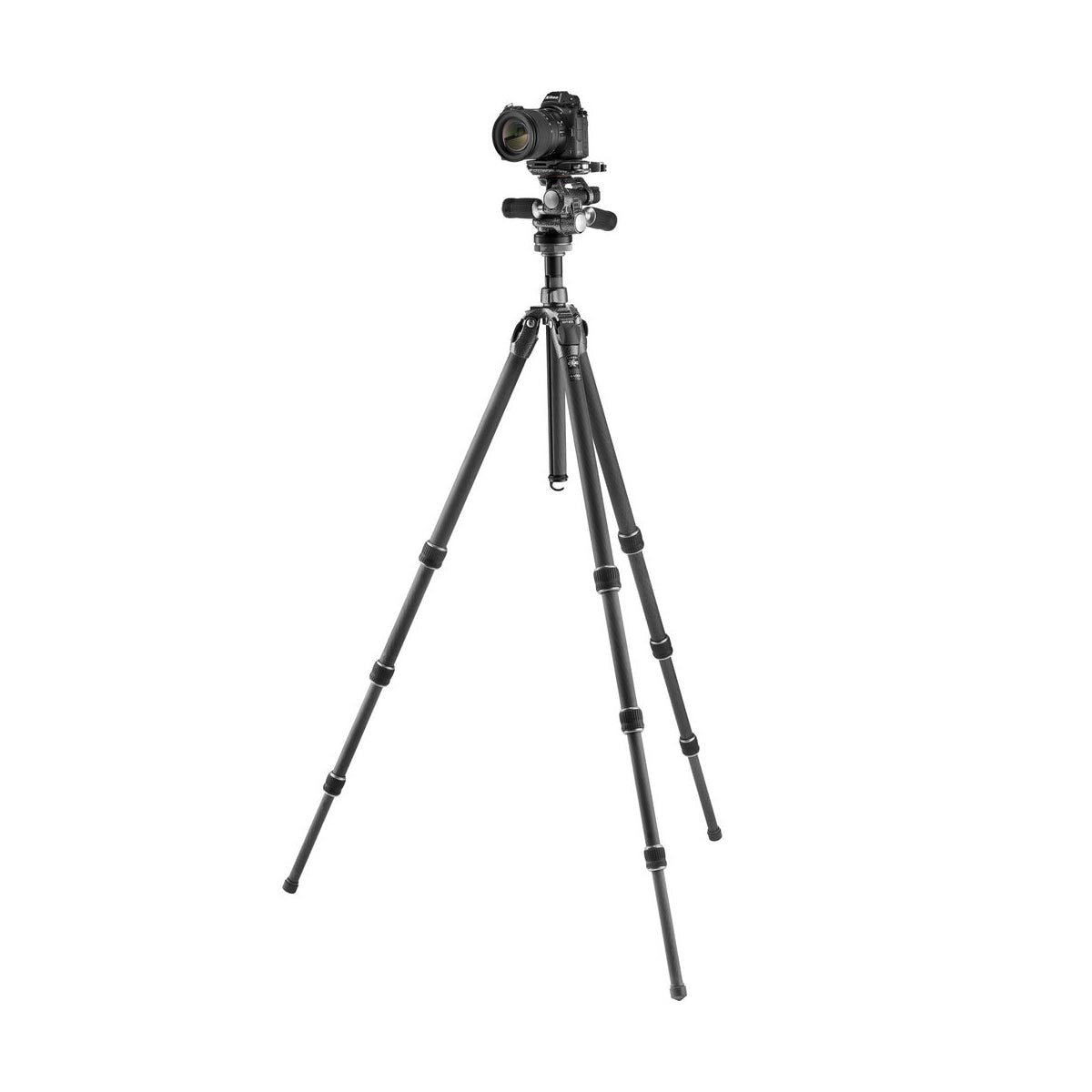 Gitzo GT2542 Mountaineer Carbon Fiber Tripod With GHF3W 3-Way Fluid He