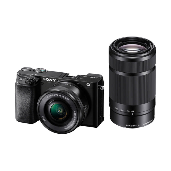 Sony Alpha a6100 Mirrorless Digital Camera with E-Mount 16-50mm & 55-2